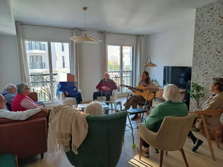 Un moment musical au salon